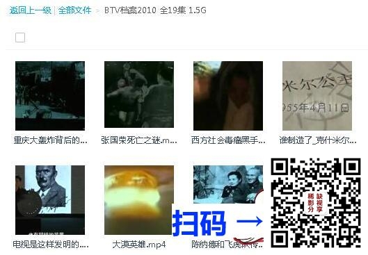 [百度网盘][中国内地][BTV档案2010/共19集][纪录片][BTV北京电视台经典纪实栏目/540P标清/包含完整目录][MP4/每集100M]